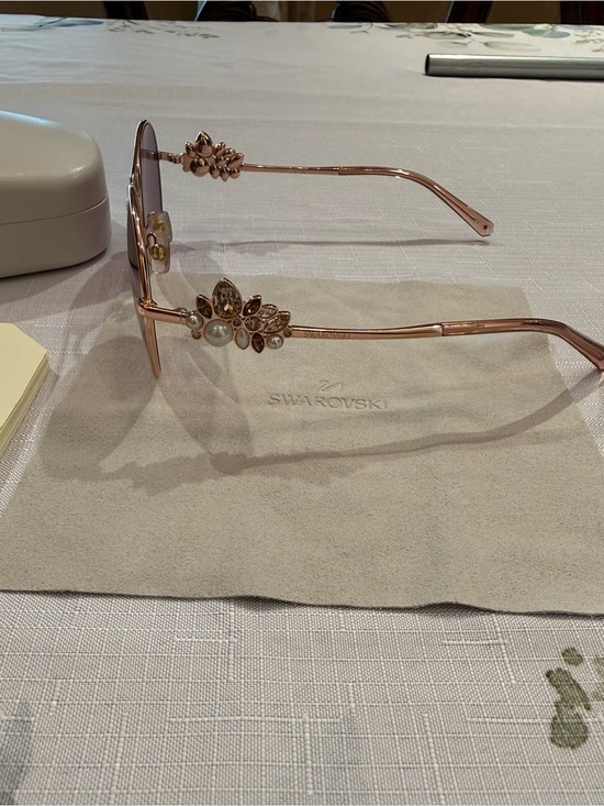 Swarovski SK278 33U Rose Gold Round Aviator Sunglasses — Excellent Condition main image 5